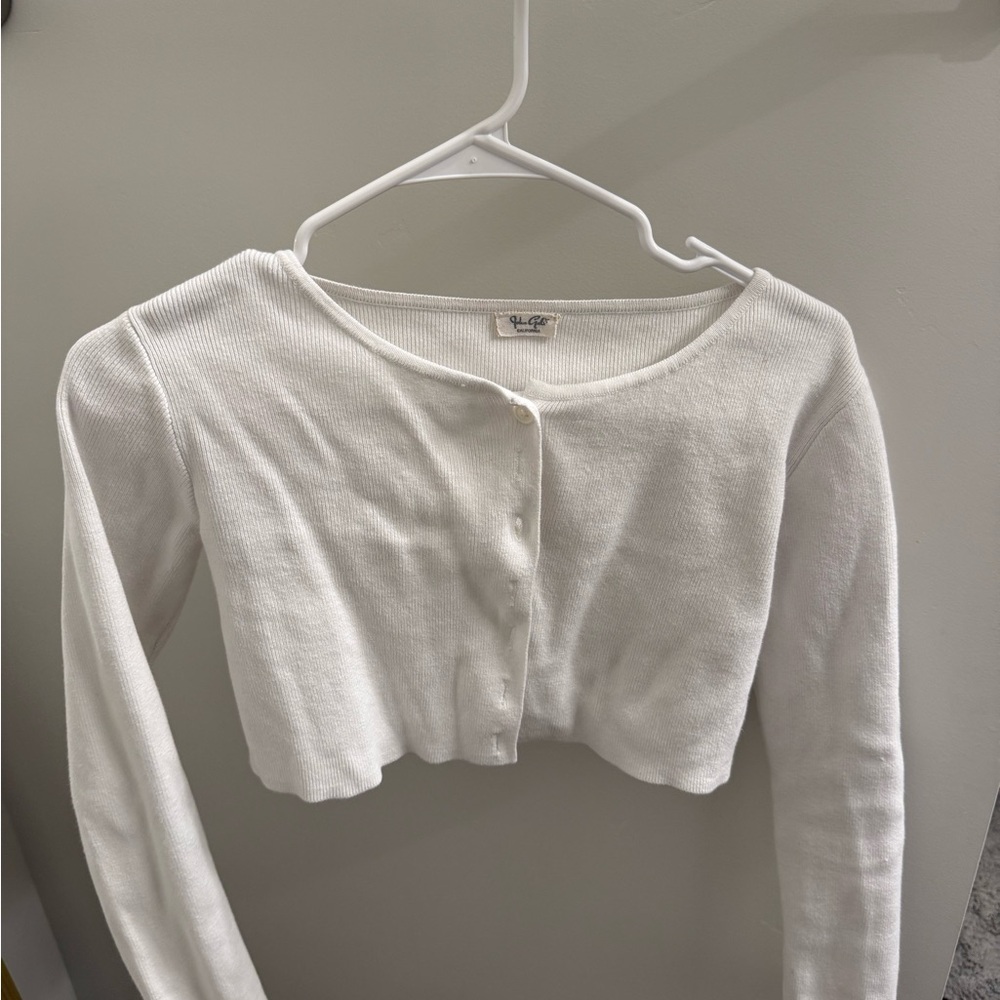 White Brandy Melville Cropped Cardigan
